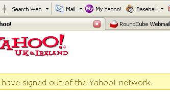 Yahoo Toolbar Logged Out
